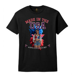 Made In The USA With A Little Bit Of Sass Patriotic Pin Up Shirt S-3XL