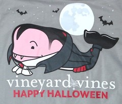 VINEYARD VINES Mens Grey Halloween T-Shirt 43 In Chst 28 In Lng Sz M EXC