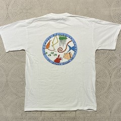 Vintage Beach Ocean Nature Shirt Seashells Crab Summer Men M St. Simon’s Georgia