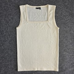 Asos Designs Textured Square Neck Tank Top in Ecru Cream Size Medium -Brand New!