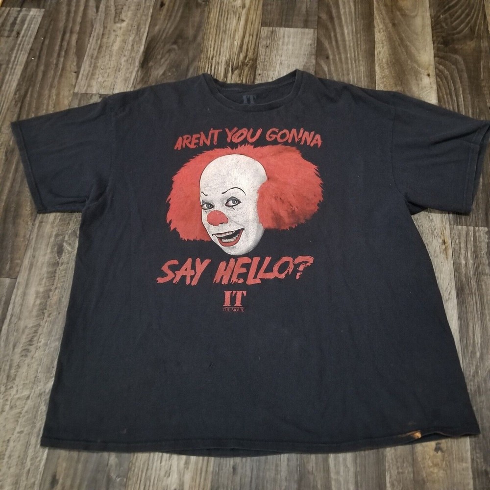 It The Movie Shirt XXL Pennywise Clown Arent You Gonna Say Hello Stephen King