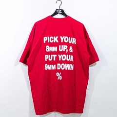 Y2K Pick Up Your 8mm Put Down Your 9mm Hustle T-Shirt XL Baggy Streetwear