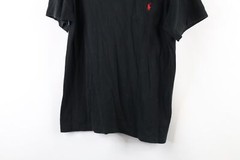 Vtg 90s Ralph Lauren Mens Small Faded Short Sleeve Pocket T-Shirt Black Cotton