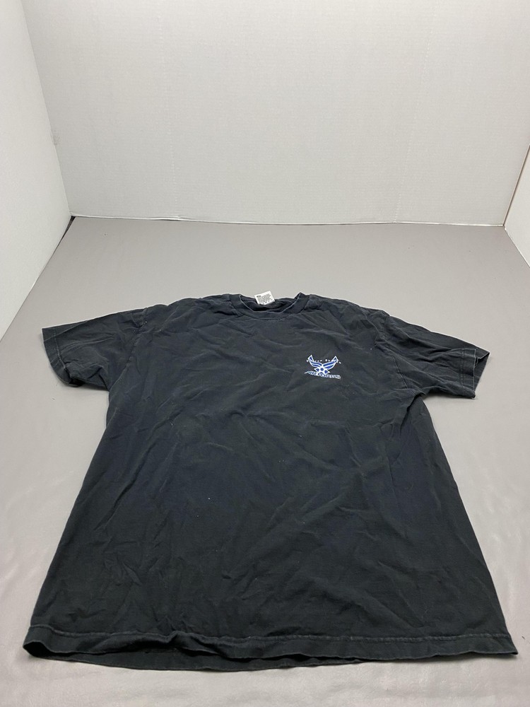 7.62 Design Shirt Mens XL Black Air Force Military Graphic Tee Preshrunk