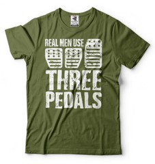 Manual Transmission Car T-shirt Three Pedals Sports Car Birthday Gift Mens Tee