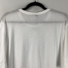 Buck Mason Costa Curved Hem T Shirt Mens XL White Short Sleeve Cotton Crew