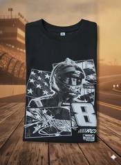 2026 2XL Kyle Busch #8 RCR Racing Patriotic American Flag Graphic T-Shirt & 1 XL
