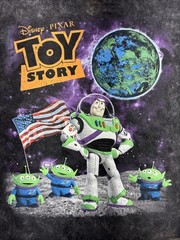 Disney Pixar Toy Story Buzz Lightyear Alien Acid Wash Graphic T Shirt XL