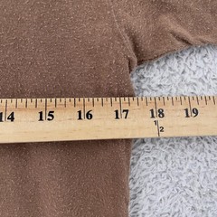 Vintage Brown V-Neck Shirt Mens XS 100% Combed Cotton Tee T-Shirt Blank