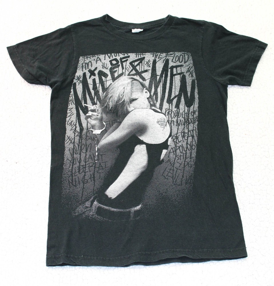 Of Mice & Men T-Shirt Adult SMALL Black Short Sleeve Bay Island Sportswear