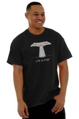 Life is Crap Alien Space Probe Funny Gift Womens or Mens Crewneck T Shirt Tee