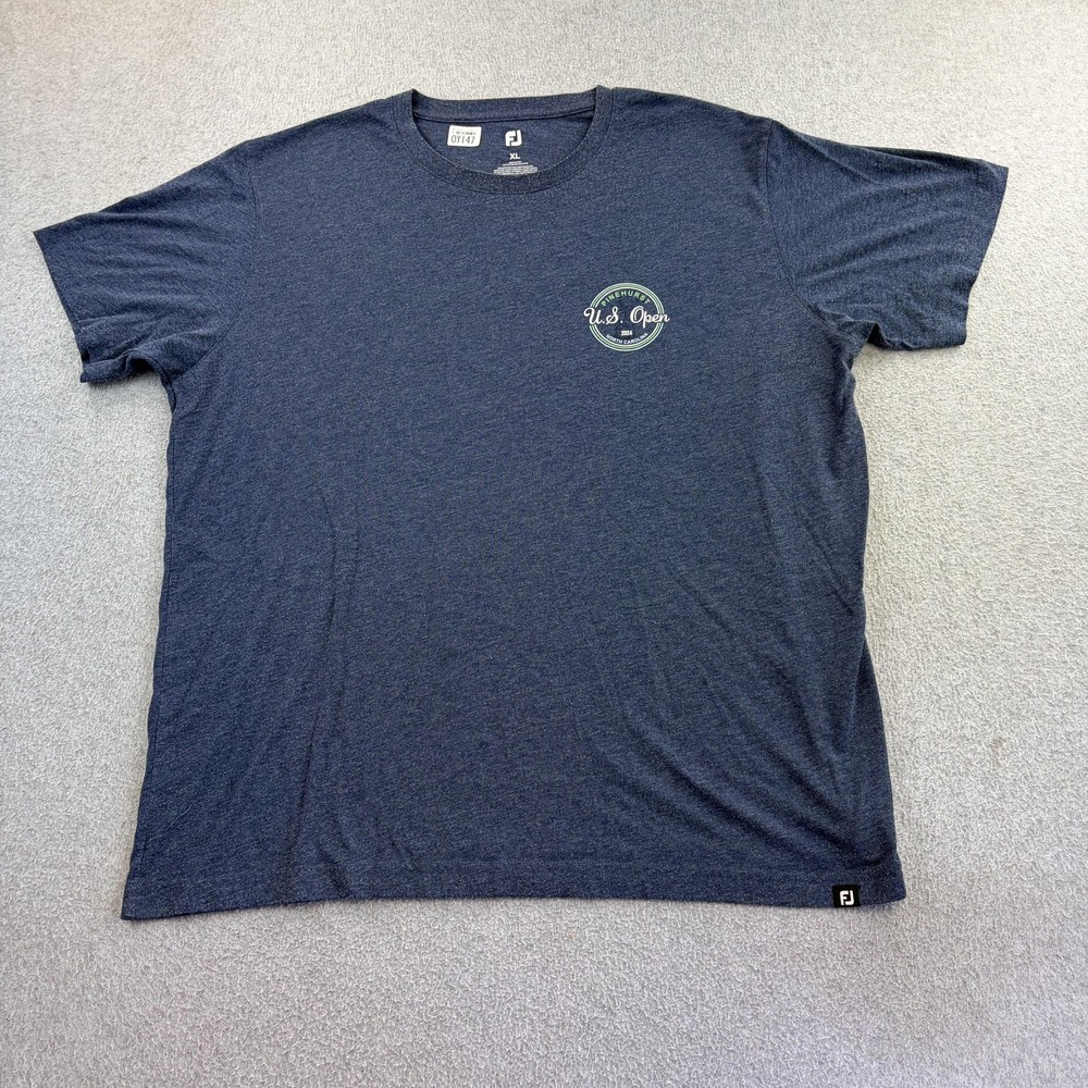 Footjoy Shirt Mens XL Pinehurst U.S. Open 2014 Blue Short Sleeve Golf Adult