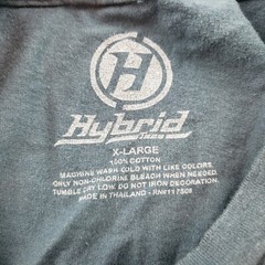 Hybrid Tees Tie Dye 2 Tone Purple Gray T Shirt Soft Comfy Men XL