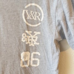 Young & Reckless Gray and White T-Shirt Men’s Scoop Neck Casual Top Size Large