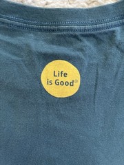 Life Is Good Shirt American Flag Spread Good Vibes Mens L Classic Fit July 4th