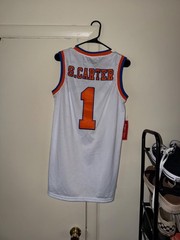 Jay-Z Roc-A-Fella S. Carter #1 White Orange Blue Jersey Knicks Colors NWT