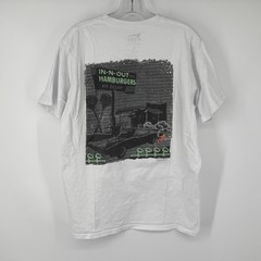 In-N-Out Burger Nevada Neon Graphic T Shirt Men’s Large White Retro Car USA Tee