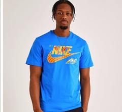 NIKE Worldwide Sole Rally Blue Graphic T Shirt Men’s Large Logo Tee Brand New
