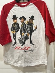 AKOO Manasseh Raglan 3/4 Sleeve Graphic Logo Jersey T-Shirt White/Red S