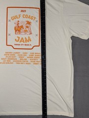 Gulf Coast Jam Mens 2XL Cream 2023 Concert Tour Country Music T Shirt Hardy New