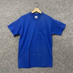 Vintage BVD Pocket T-Shirt Blue Single Stitch Made USA Men’s Sz M 100% Cotton