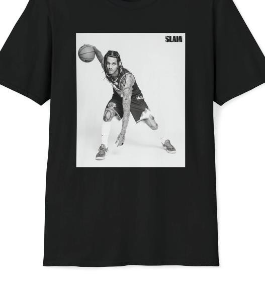 SLAM Jordan Clarkson Tee SHIRT Black and White