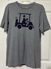 Travis Mathew Men’s T-Shirt Gray Golf Cart Beer Pima Cotton NWT Size S