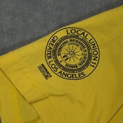 Bayside Shirt Mens XL Yellow IBEW Local 11 May Day BBQ Cornhole Graphic Tee