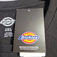 Dickies Shirt Mens 2XL XXL Black Regular Fit Classic Casual Logo Work Wear NWT