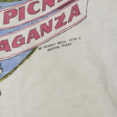 Rare VTG Willie Nelson July Picnic Extravaganza 1978 Festival Ringer T Shirt 70