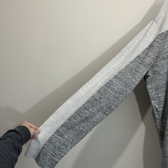 Vince Mens XXL Gray Sweater Tee Long Sleeve Cotton Cashmere Modal Lightweight *