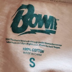 David Bowie Shirt Mens Small Tan Pink Pop Rock Band Music Concert Lets Dance