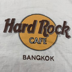 Hard Rock Cafe Bangkok Shirt Mens XL White Logo Tourist Souvenir Tee Thailand