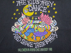 Vintage 1980’s Ohio University Halloween T Shirt (XL) Athens Single Stitch Skull