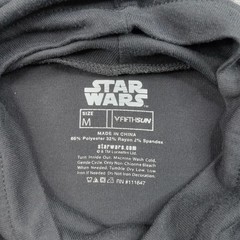 Star Wars Shirt Mens Medium Black Long Sleeve Cowl Neck Darth Vader Graphic Tee
