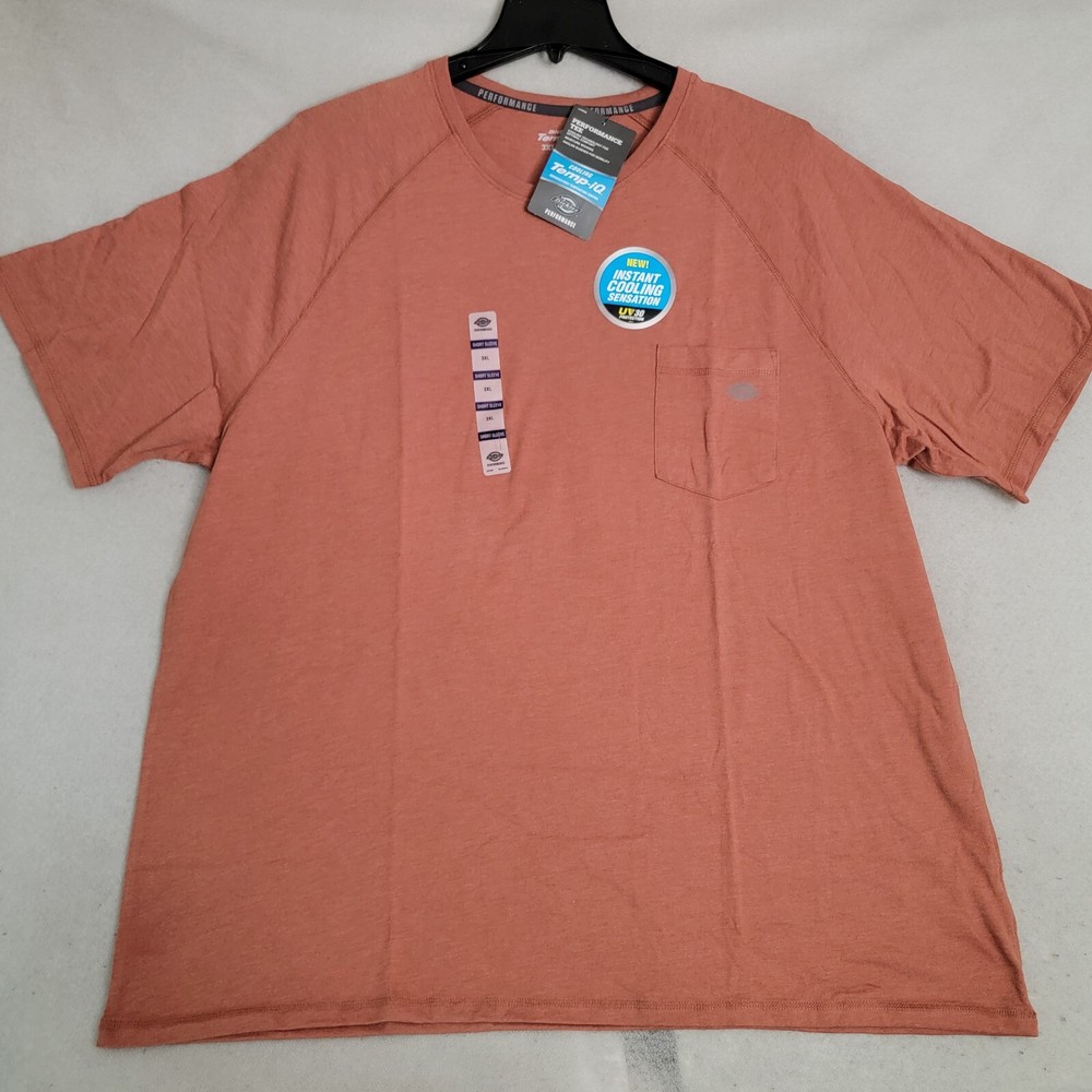 DICKIES Shirt Mens 3XL XXXL BROWN OUTDOORS WORKWEAR FAST DRY Cooling MENS NWT