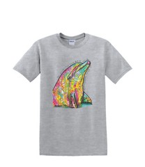 T-Shirt S to 2XL 3XL – NEON DOLPHIN sealife nautical adult