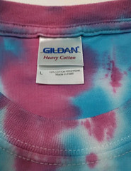 New Tie Dye Men’s T-Shirt Blue Pink Adult Large Multicolor Summer Spider