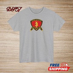 2nd Battalion 3rd Marine Regiment USMC Logo T-Shirt S to 5XL Made In USA