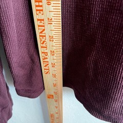 Old Navy Waffle Knit Long Sleeve T Shirt Mens M Burgundy Thermal Henley Cotton