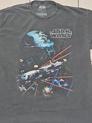 STAR WARS C-LIFE GROUP SCI-FI GRAPHIC T-SHIRT MEN SIZE XL (22×30) BLACK.