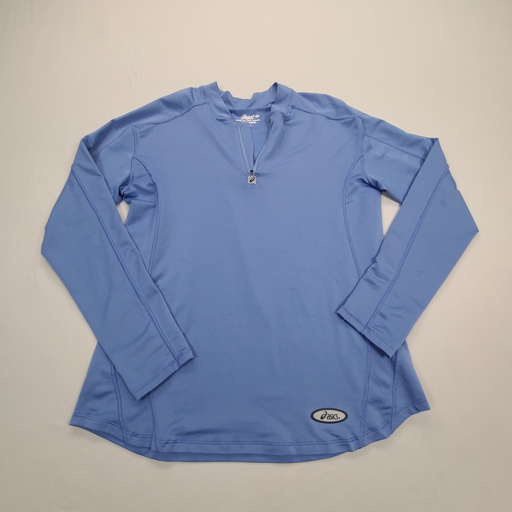 Asics Shirt Mens Extra Large Blue Semi Fitted Made In USA Performance