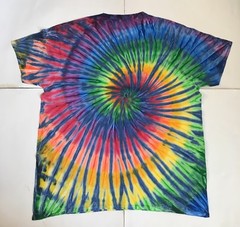 *New* 2XL – Sm Handmade Tie Dye, Spectrum Navy Rainbow, Crew or V-Neck