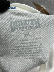 Duluth Trading Co Buck Naked Performance Travel Crew Undershirt Mens XXXL White