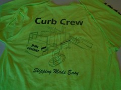 Concrete Long Sleeve T-shirt curb crew Adult Sz m power curber 5700-B yellow