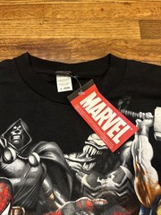 NWT Vtg Marvel 2007 Mad Engine Mens Largw Civil War All Over Print Black Tshirt