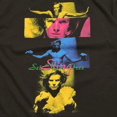 Hanes Sting Double-Sided Graphic Print Short Sleeve Black Tee Size XL