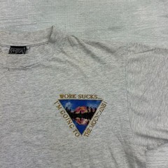 Vintage Pikes Peak Shirt Adult Large Gray Colorado Mountain Range Work Sucks