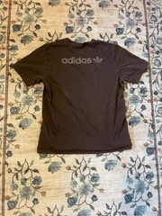 Adidas Originals Brown Embroidered Trefoil Logo T-Shirt Large Back Logo Men’s