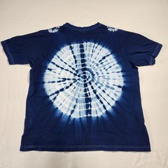 Tie Dye Shirt, Tony Brown, Large, Blue, Front Back and Shoulder Graphics